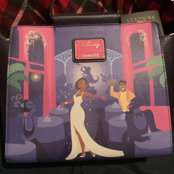 LOUNGEFLY DISNEY PRINCESS AND THE FROG CROSSBODY  NWT - Picture 1 of 2